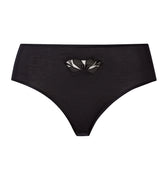 Kalea Floral Embroidered Hi-Cut Briefs | Black 70849-019